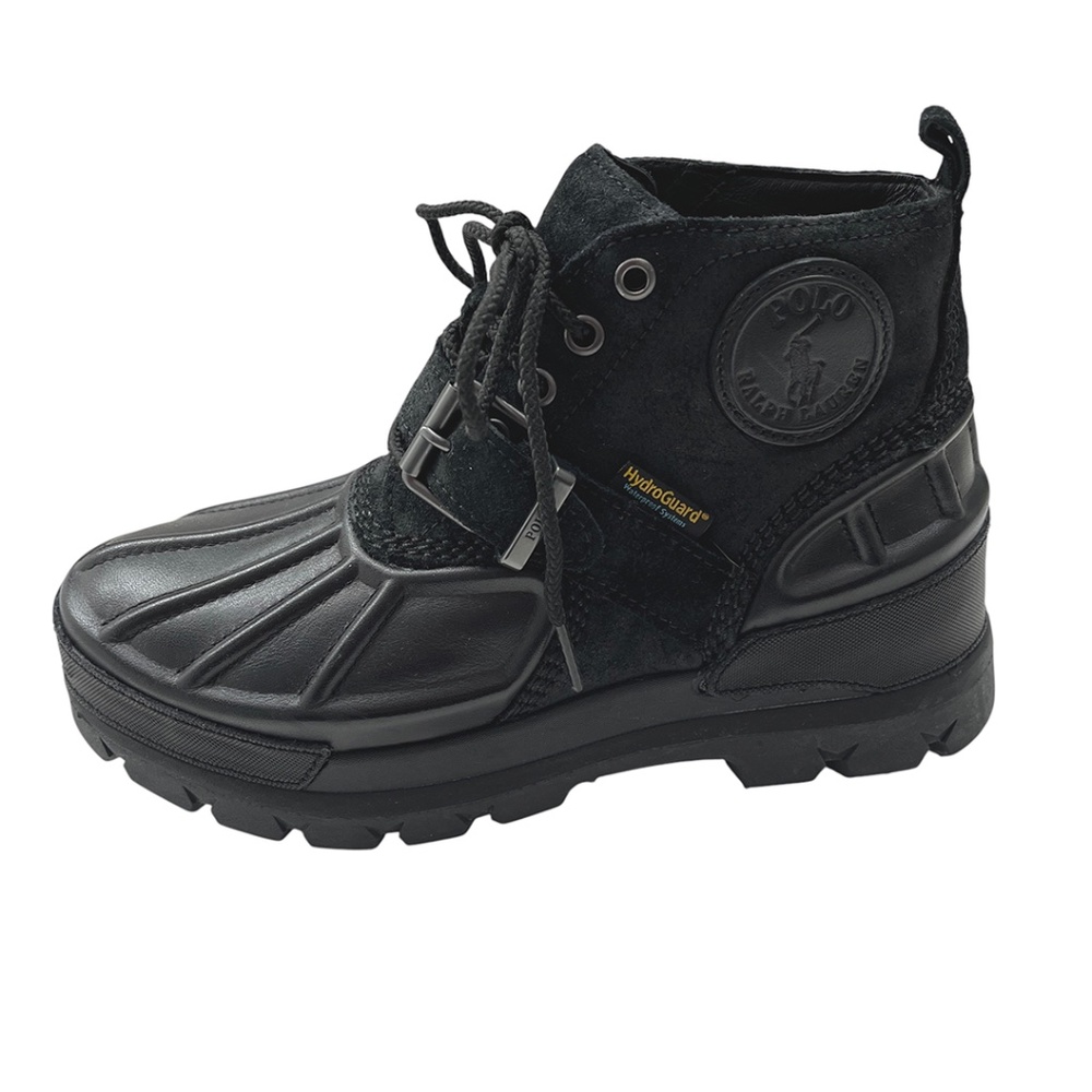 Polo Ralph Lauren Men’s Oslo Low Boot Leather & Suede Black 7D